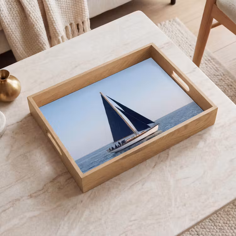 Vassoio - Barca a vela - Mare - Blu — 2