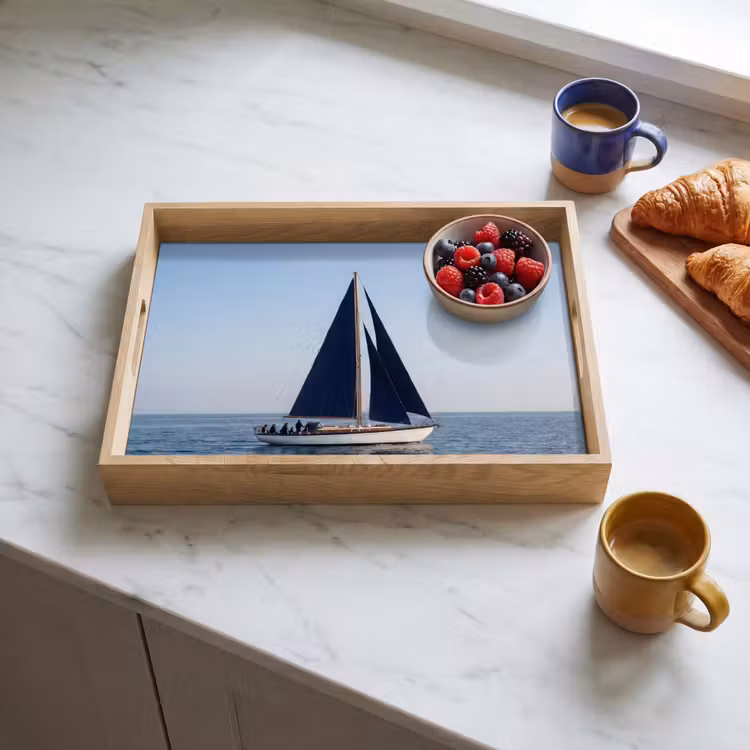 Vassoio - Barca a vela - Mare - Blu — 3