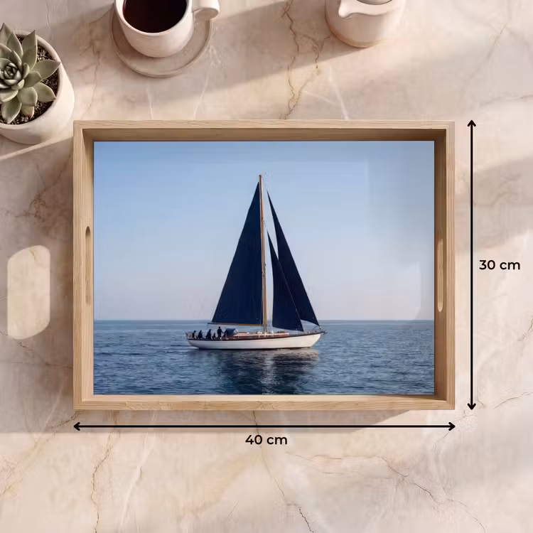 Vassoio - Barca a vela - Mare - Blu — 7