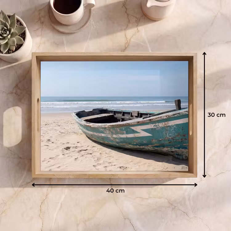 Vassoio - Barca - Spiaggia di sabbia - Mare — 7