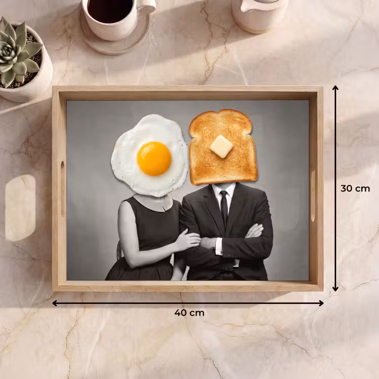 Vassoio - Colazione - Coppia - Uovo - Pane — 7
