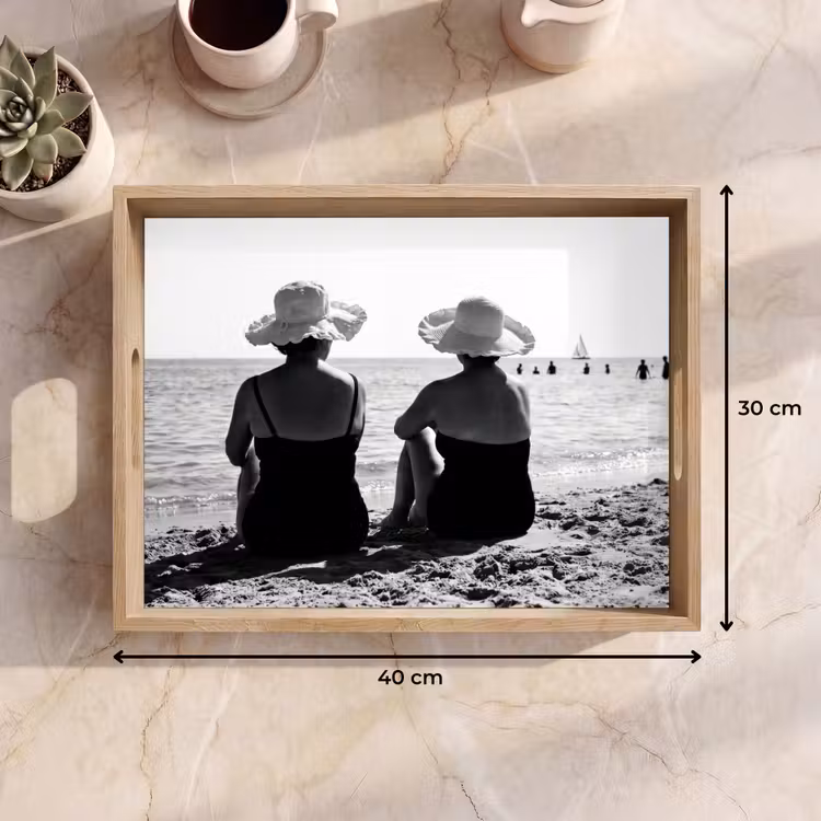 Vassoio - Donne - Cappello da sole - Spiaggia - Nero - Bianco — 7