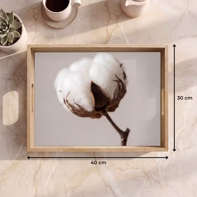 Vassoio - Pallone di cotone - Minimalista - Bianco — 7