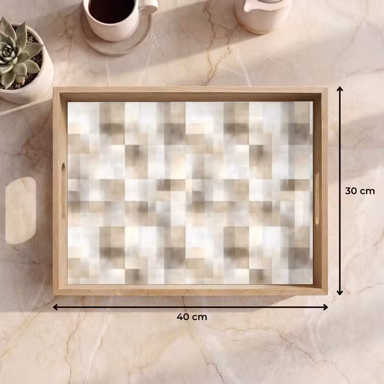 Vassoio - Struttura - Lino - Beige — 7