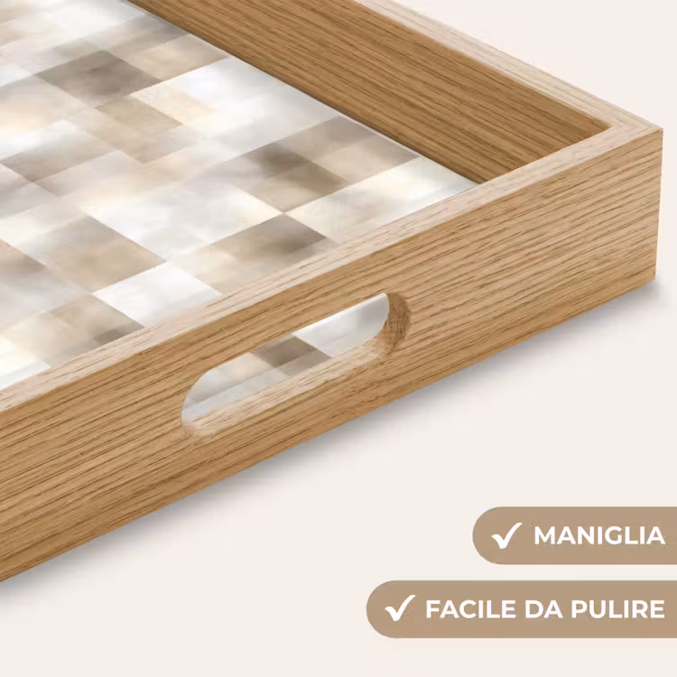 Vassoio - Struttura - Lino - Beige — 8