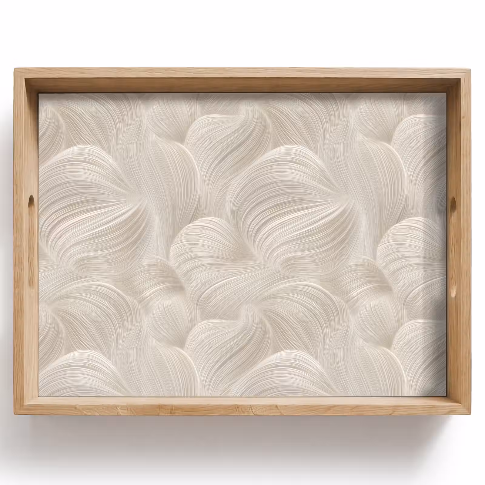 Vassoio - Linee - Ventilatore - Beige — 1