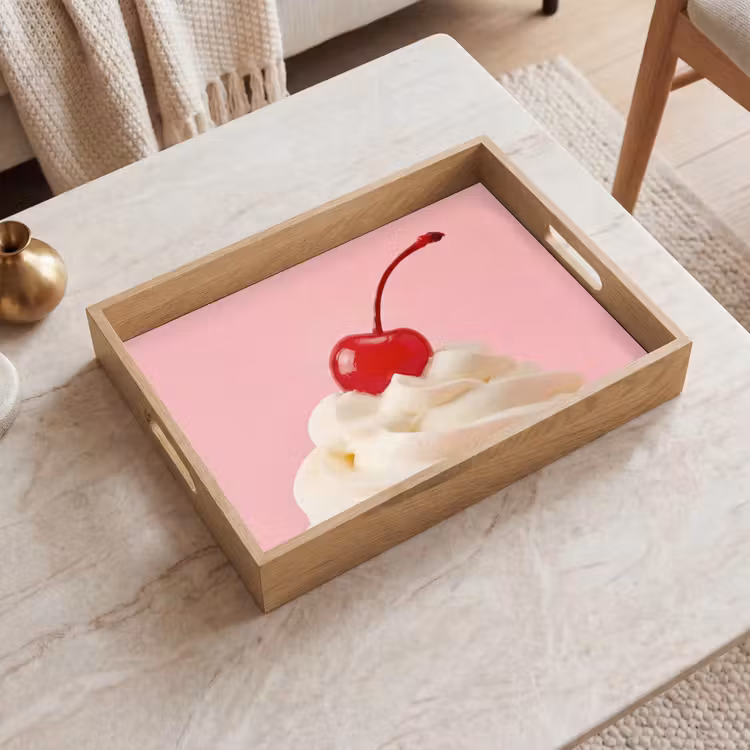 Vassoio - Ciliegia - Panna montata - Rosa — 2