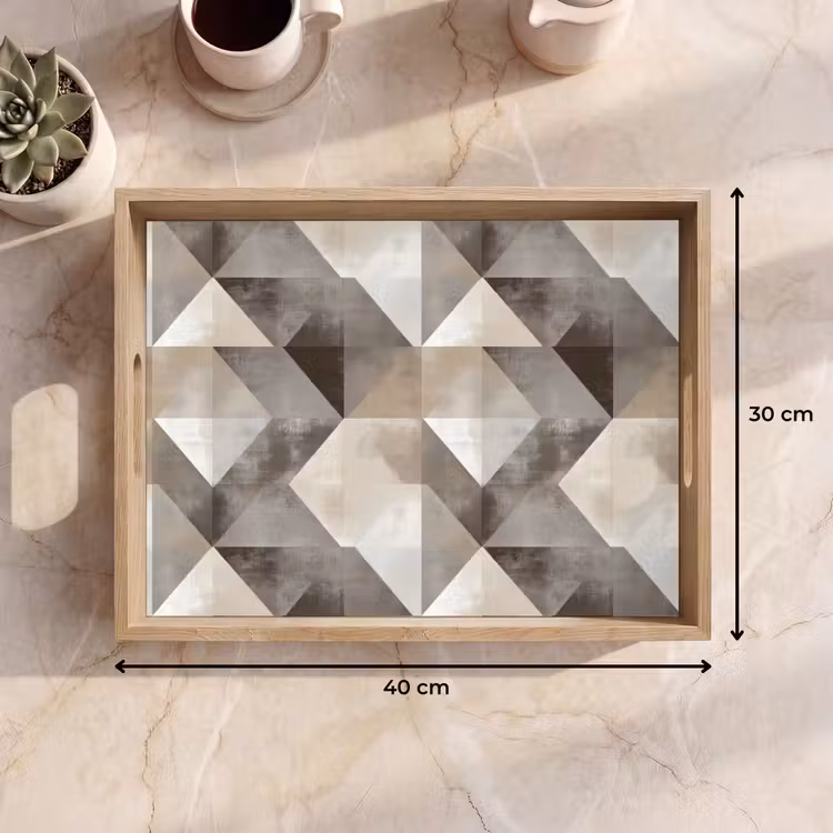 Vassoio - Geometrico - Motivo - Tonalità della terra — 7