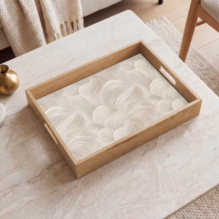Vassoio - Linee - Ventilatore - Beige — 2