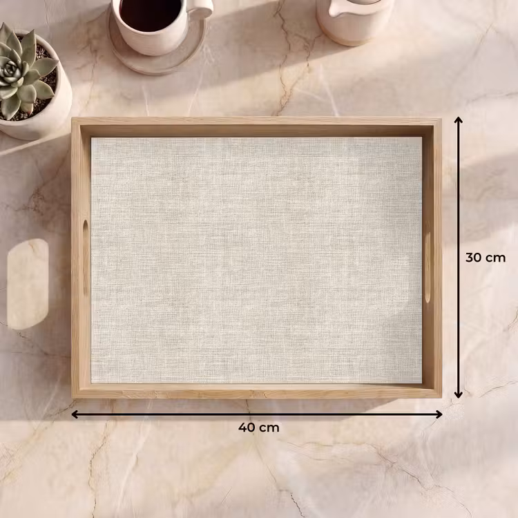 Vassoio - Lino - Struttura - Beige — 7