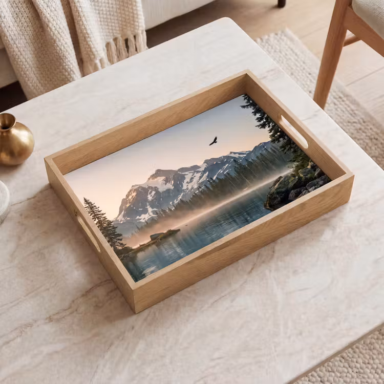 Vassoio - Montagne - Acqua - Alberi — 2