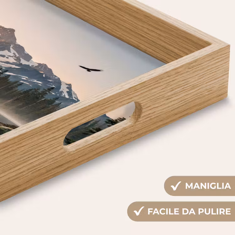Vassoio - Montagne - Acqua - Alberi — 8