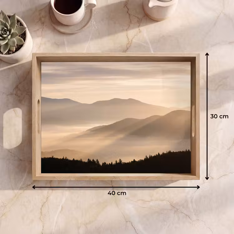 Vassoio - Montagne - Nebbia - Raggi di sole — 7