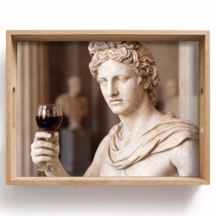 Vassoio - Classico - Marmo - Vino — 1