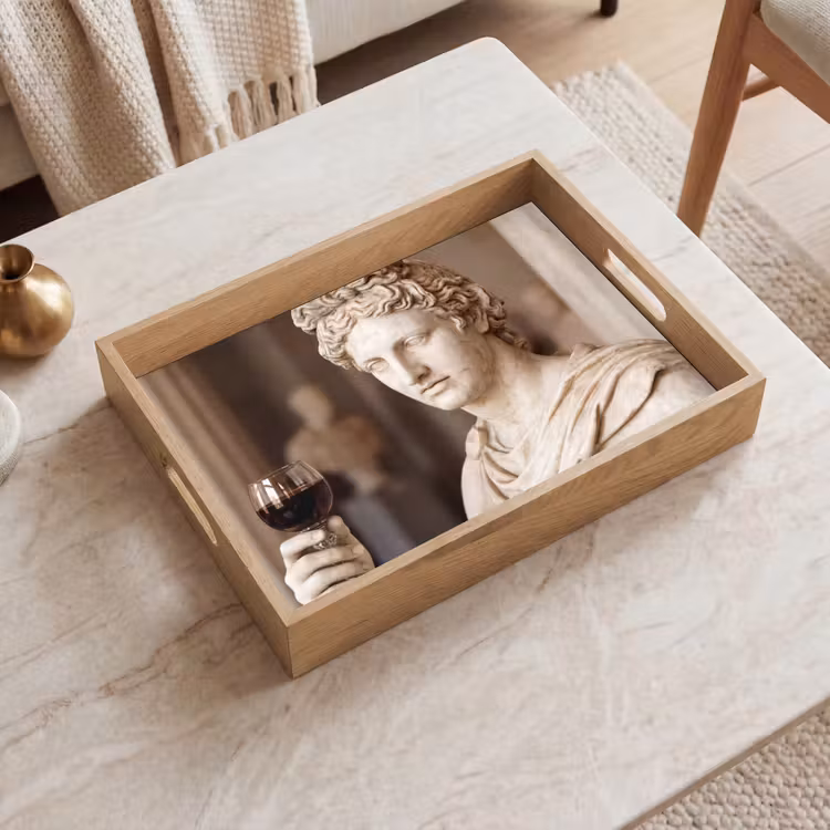 Vassoio - Classico - Marmo - Vino — 2