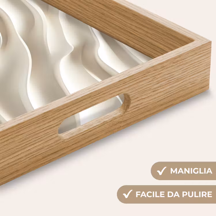 Vassoio - Diagonale - Onde - Crema — 8