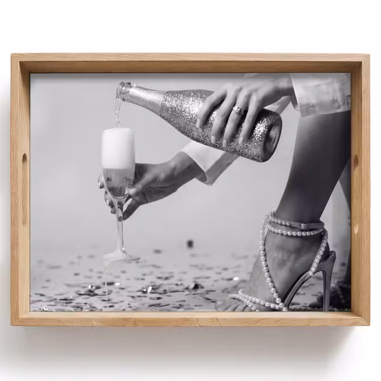 Vassoio - Festa - Champagne - Ballo in discoteca — 1