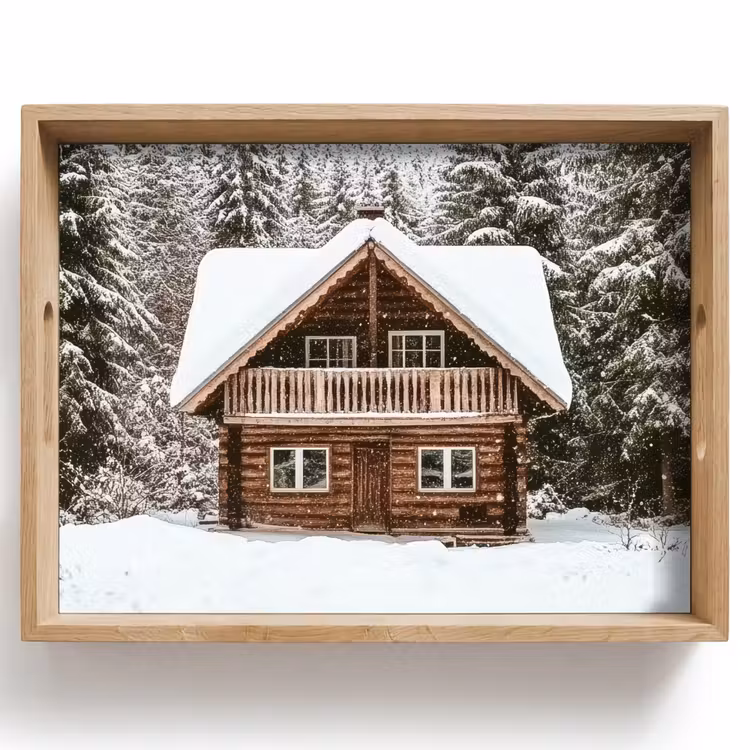 Vassoio - Home - Foresta - Inverno - Natura - Neve — 1