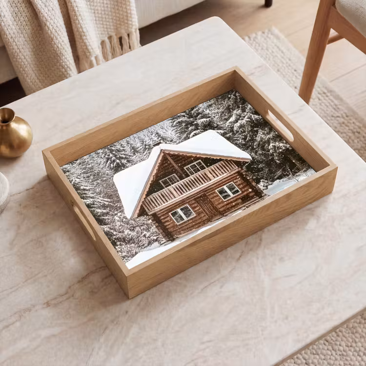 Vassoio - Home - Foresta - Inverno - Natura - Neve — 2