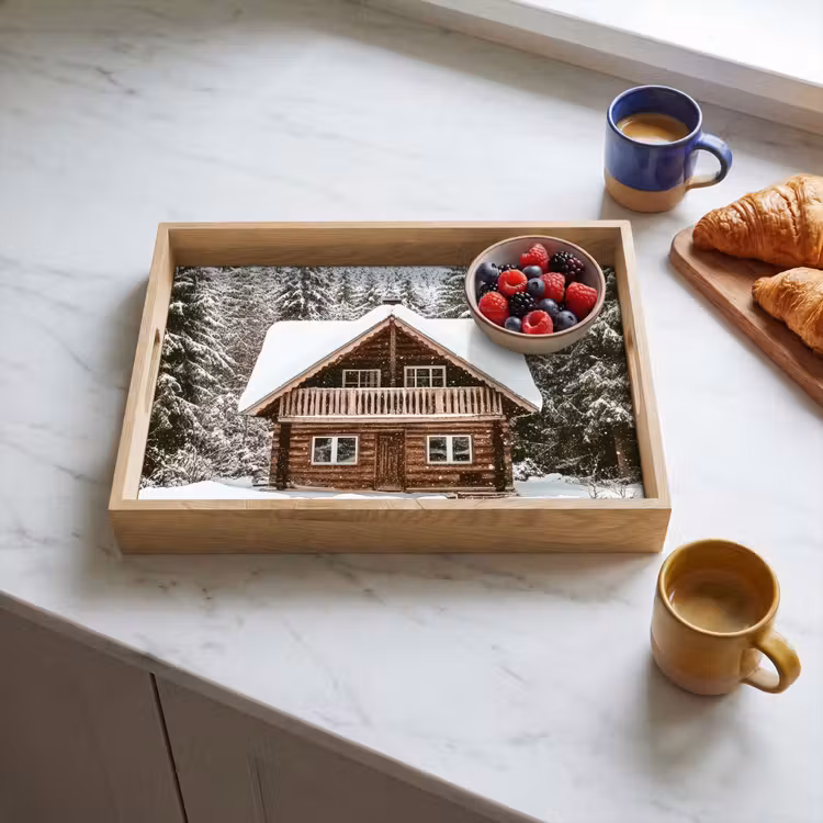 Vassoio - Home - Foresta - Inverno - Natura - Neve — 3