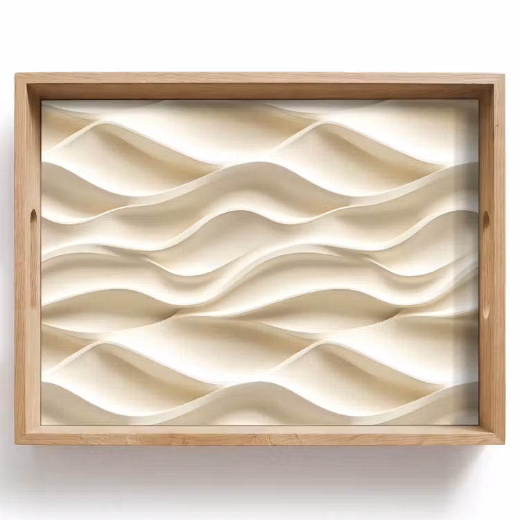 Vassoio - Linee - Ondulate - Crema — 1