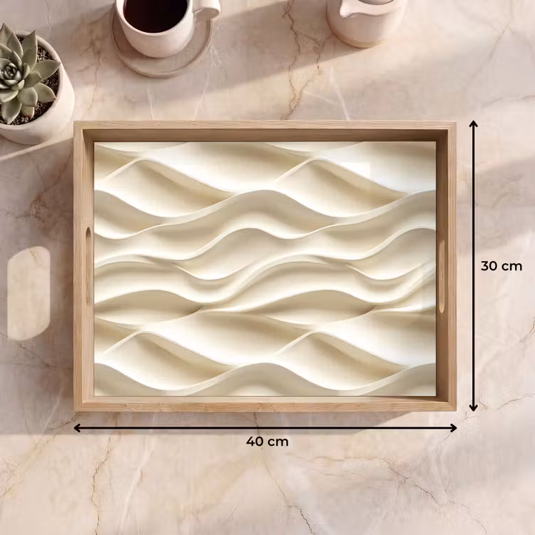 Vassoio - Linee - Ondulate - Crema — 7