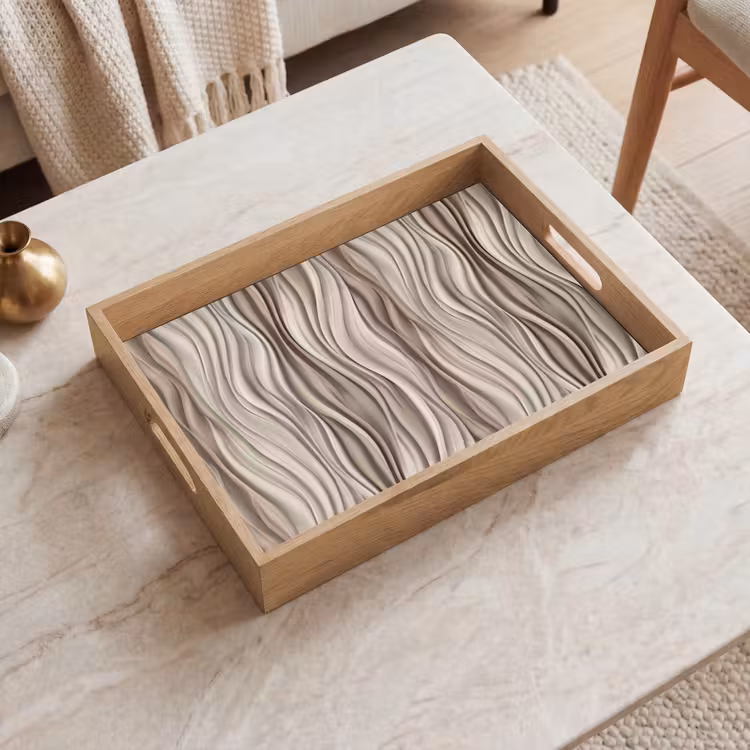 Vassoio - Onde - 3D - Crema — 2