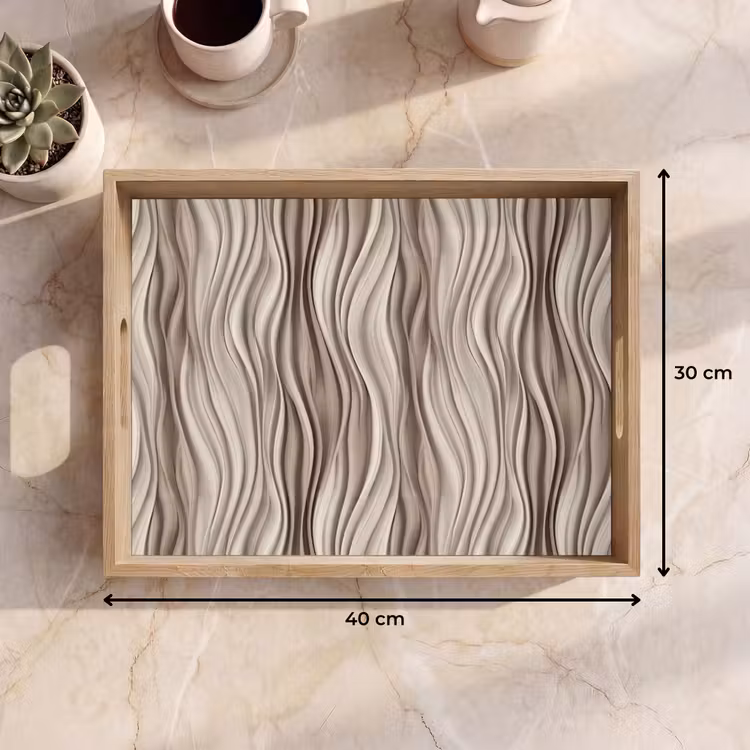 Vassoio - Onde - 3D - Crema — 7