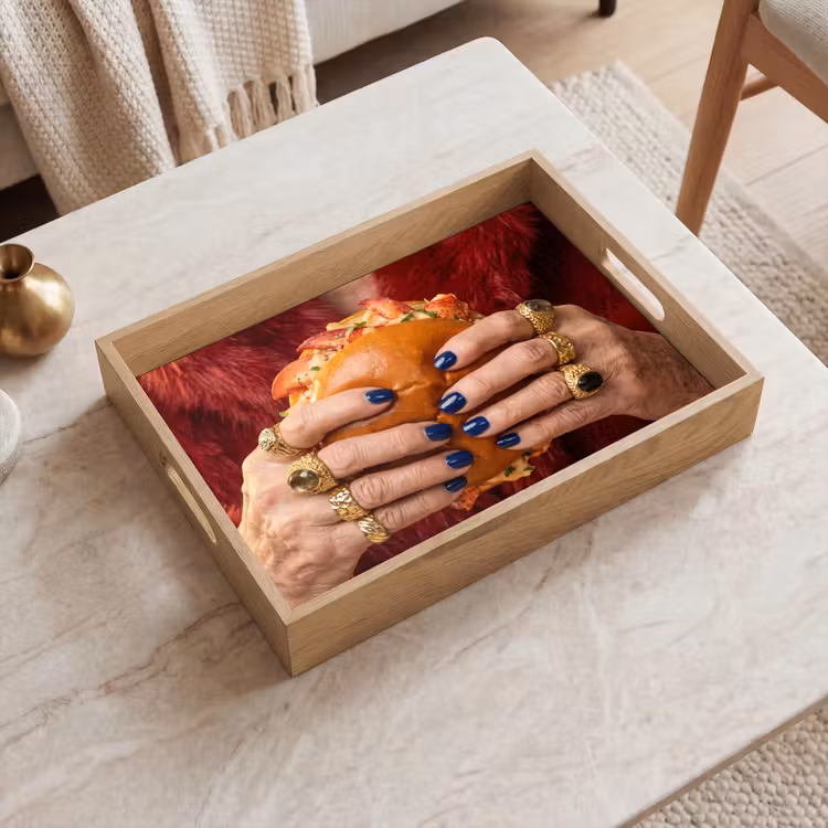Vassoio - Roll - Pelliccia - Oro — 2