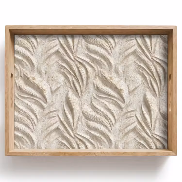 Vassoio - Struttura - Rilievo - Beige — 1