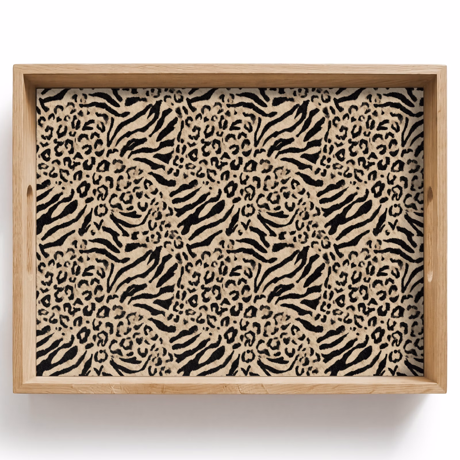 Vassoio - Giraffa - Zebra - Motivo - Marrone — 1