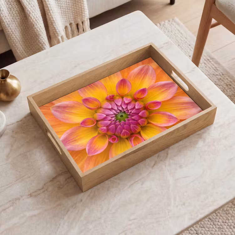 Vassoio - Dalia - Fiore - Arancione — 2