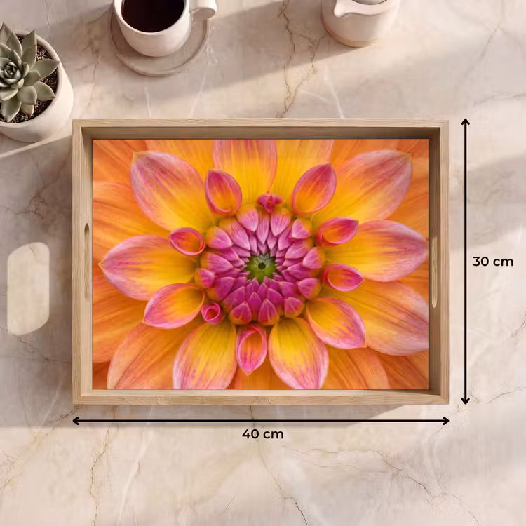 Vassoio - Dalia - Fiore - Arancione — 7