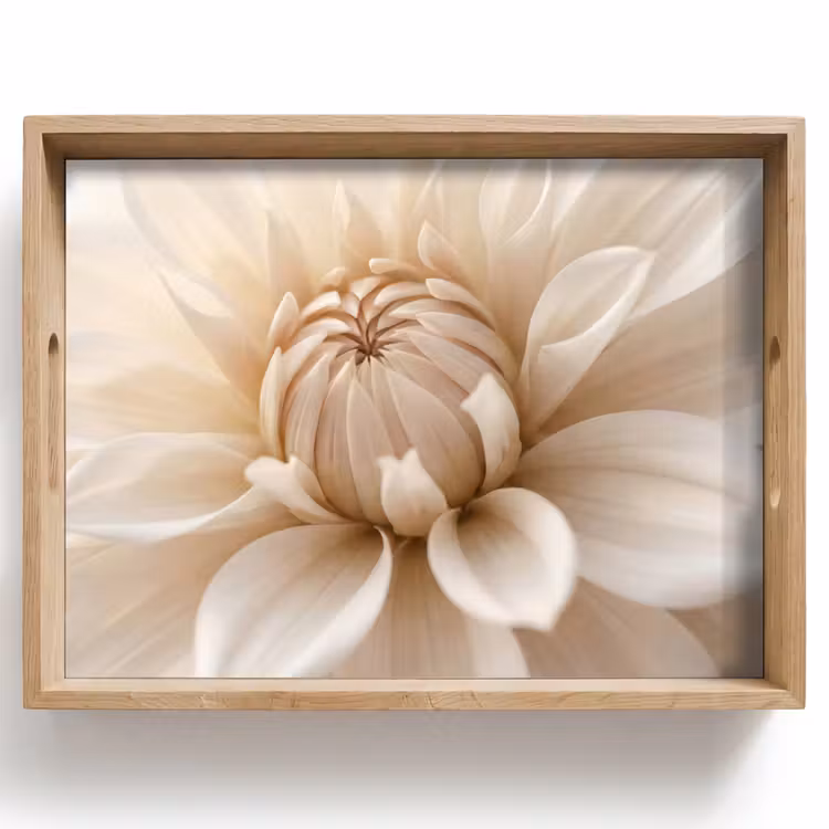 Vassoio - Fiore - Dalia - Bianco — 1