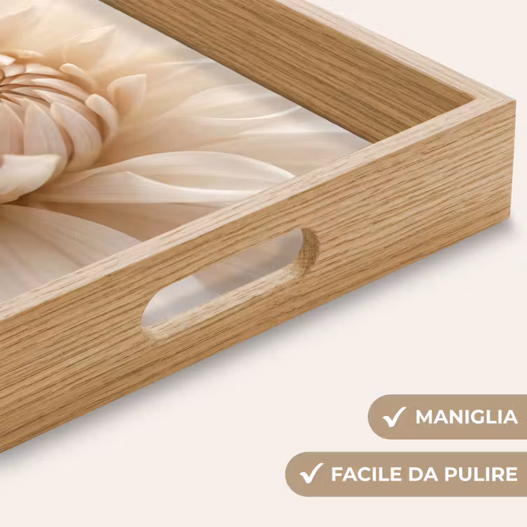 Vassoio - Fiore - Dalia - Bianco — 8