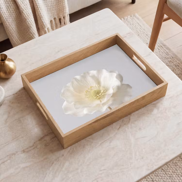 Vassoio - Fiore - Minimalista - Bianco — 2