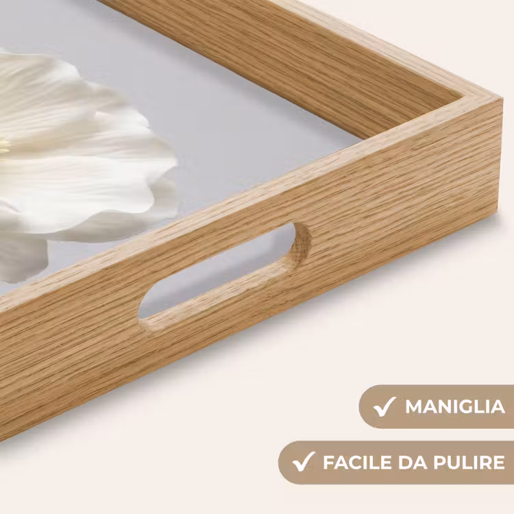 Vassoio - Fiore - Minimalista - Bianco — 8