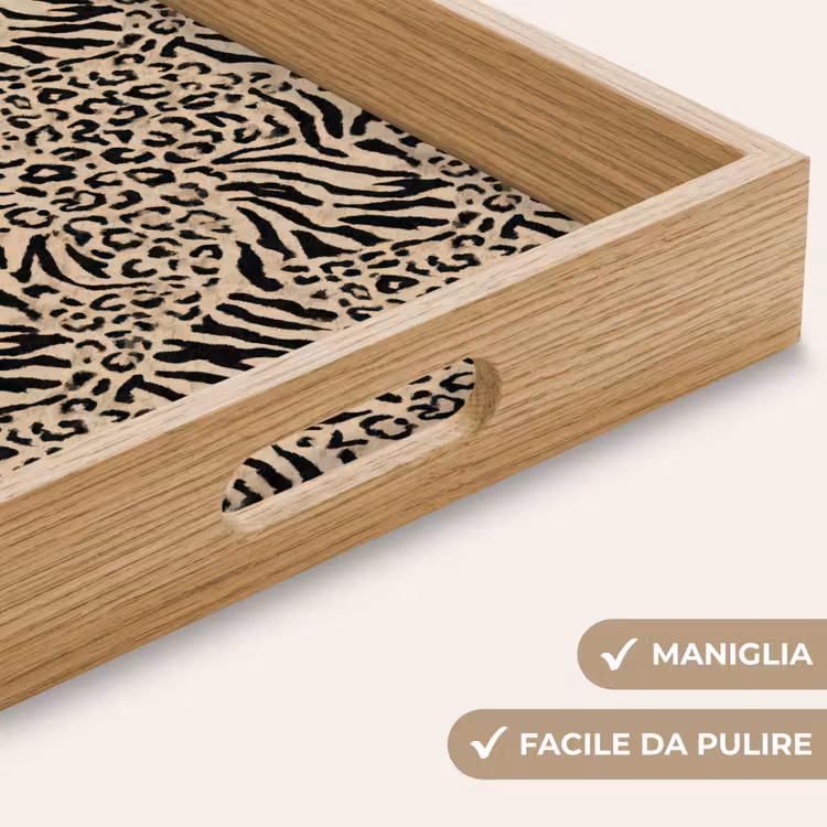 Vassoio - Giraffa - Zebra - Motivo - Marrone — 8