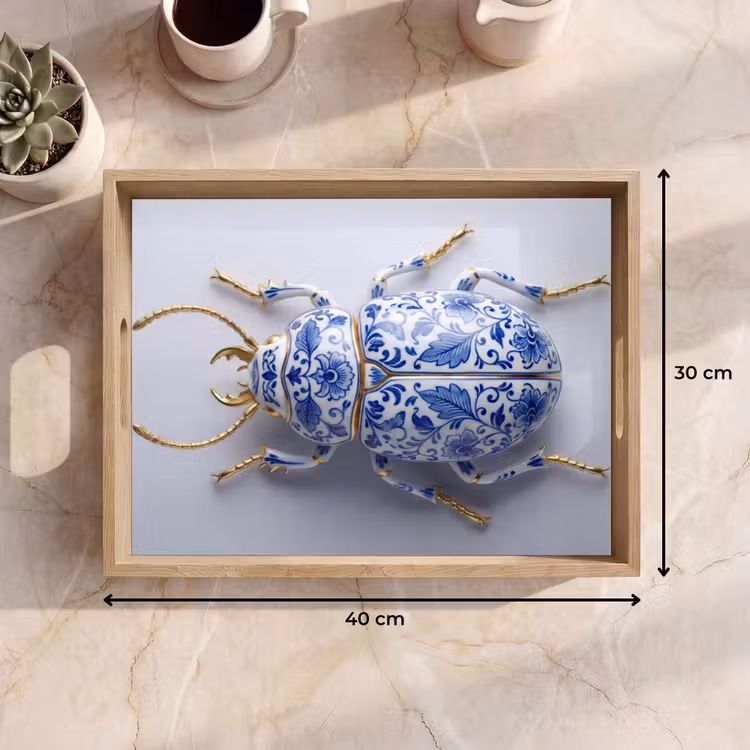 Vassoio - Maggiolino - Delfts - Blu - Oro — 7