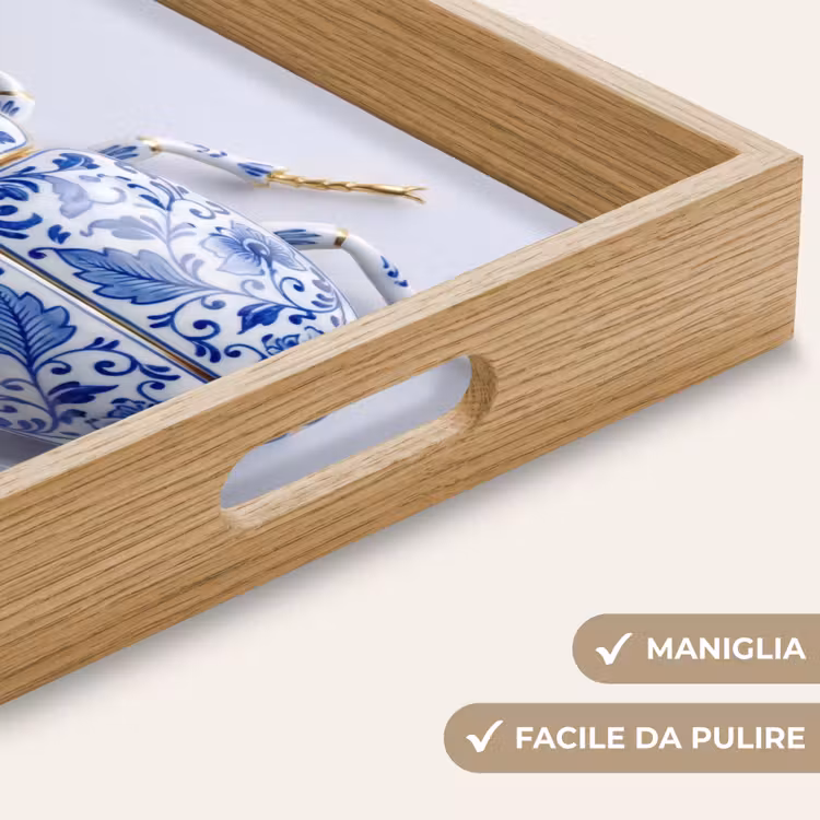 Vassoio - Maggiolino - Delfts - Blu - Oro — 8