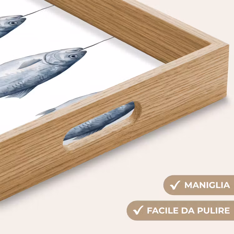 Vassoio - Pesce - Illustrazione - Blu Delft — 8