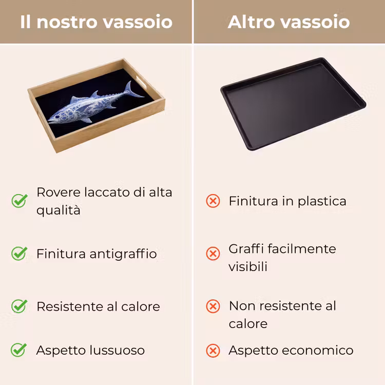 Vassoio - Porcellana - Tonno - Delftware — 9
