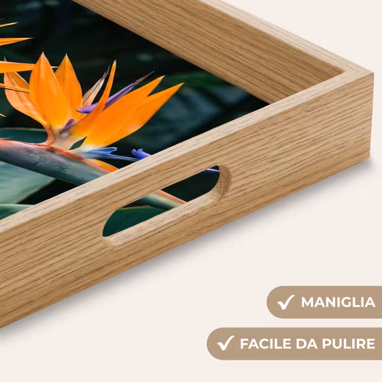 Vassoio - Uccello del paradiso - Fiore - Esotico — 8