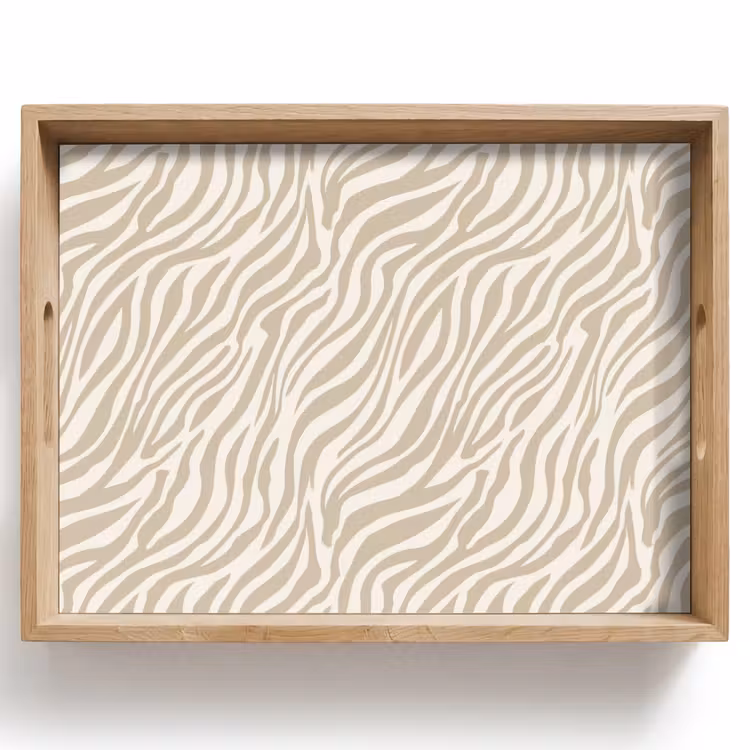 Vassoio - Zebra - Motivo - Beige — 1