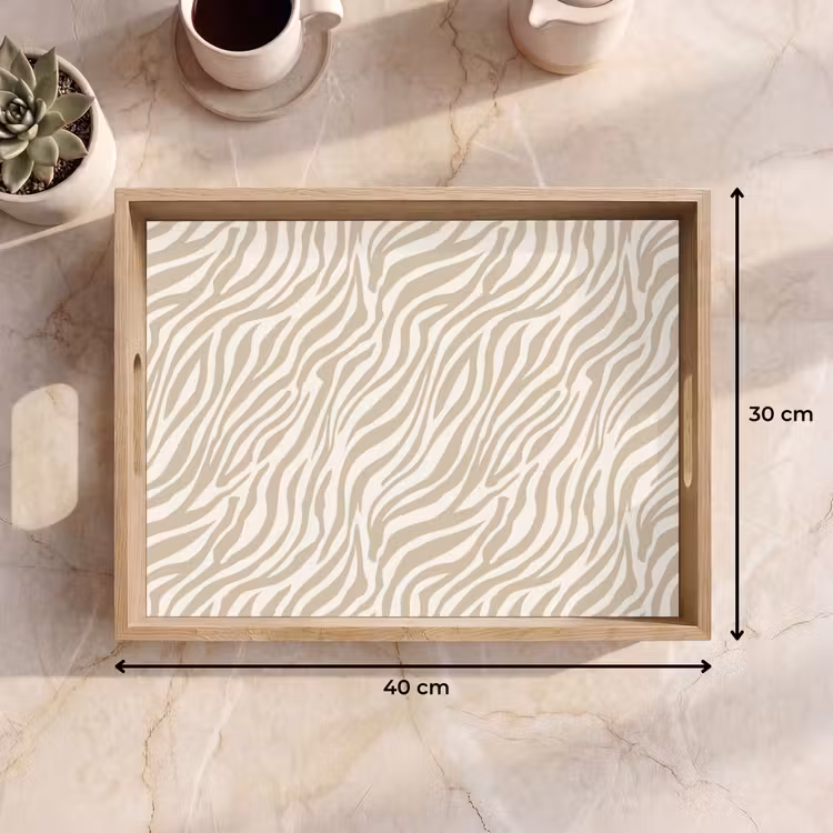 Vassoio - Zebra - Motivo - Beige — 7