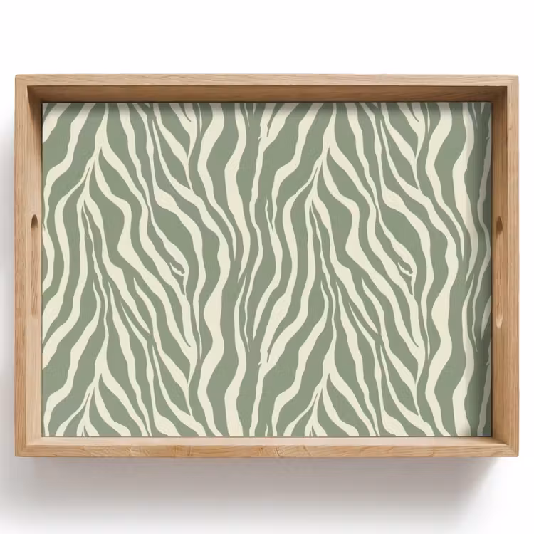 Vassoio - Zebra - Motivo - Verde — 1