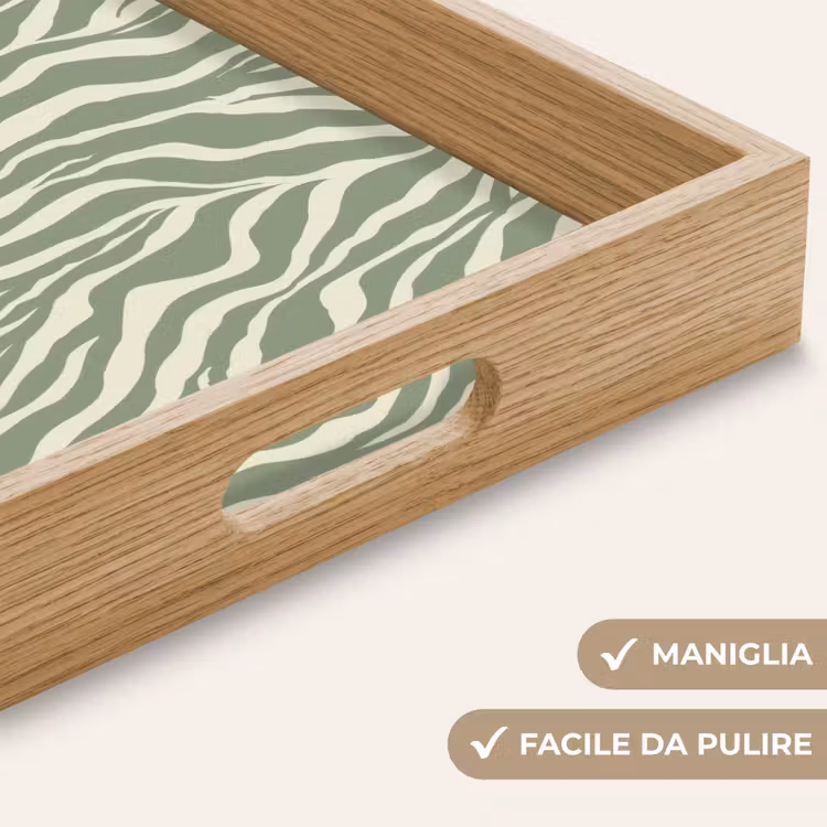 Vassoio - Zebra - Motivo - Verde — 8