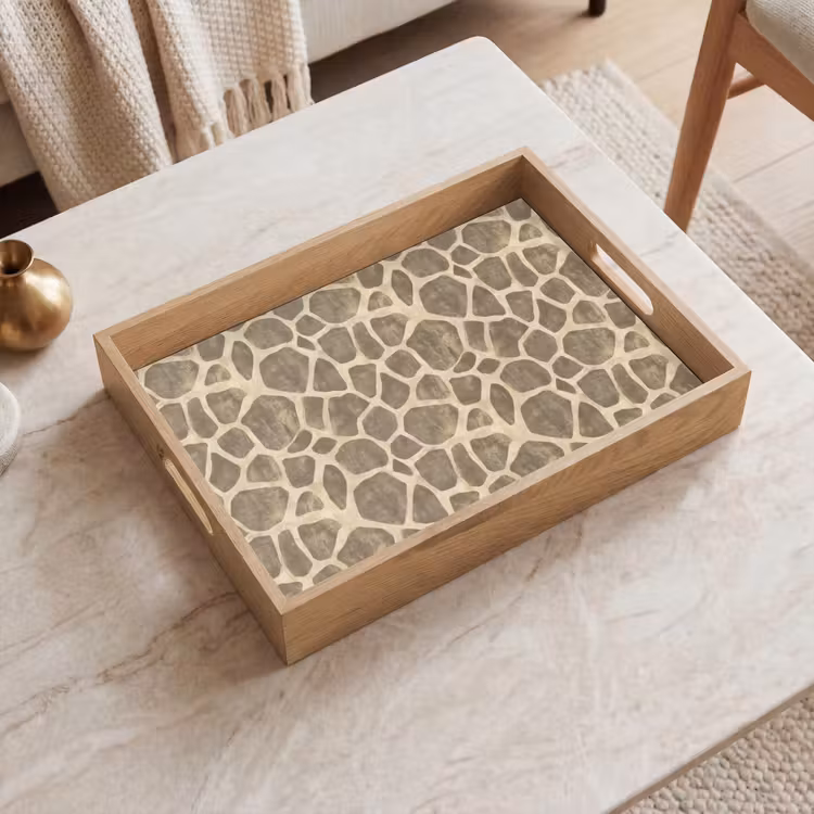 Vassoio - Giraffa - Motivo - Beige - Marrone — 2