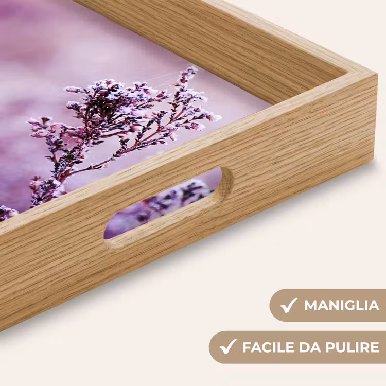 Vassoio - Lavanda - Inverno - Fiori - Viola — 8