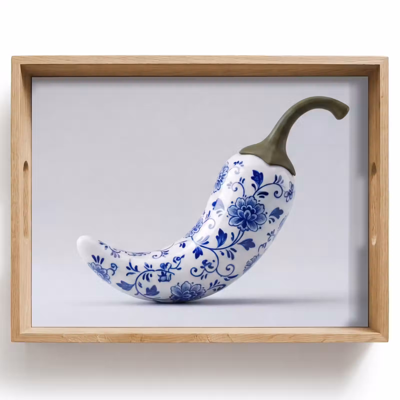 Vassoio - Peperoncino - Ceramica - Blu — 1